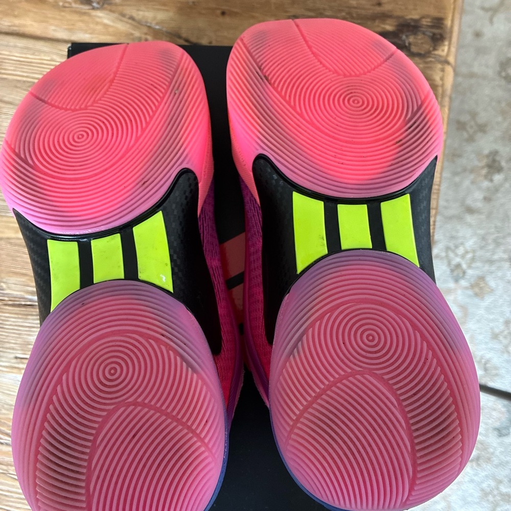 Adidas D.O.N. Issue 5 Pink and Purple Sneakers - Picture 5 of 5